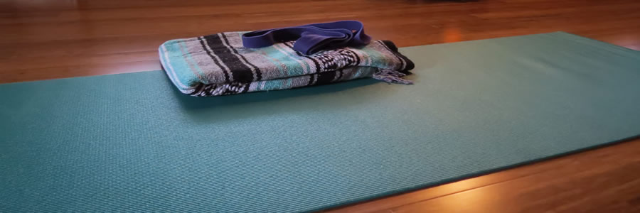 yoga mat and blanket