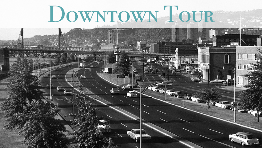 downtown portland traffic and bridge